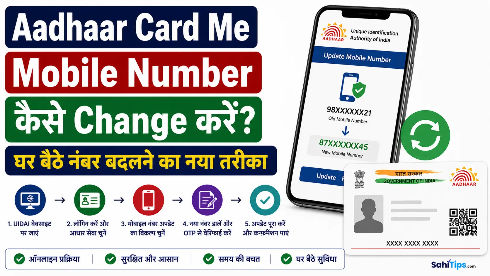 Aadhaar Card Me Mobile Number Kaise Change Karein