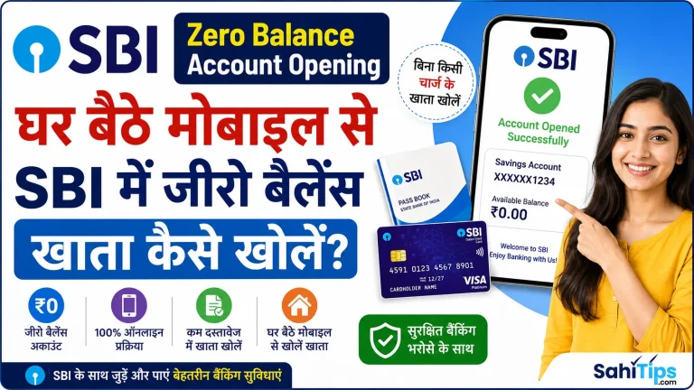 SBI Zero Balance Account Opening: घर बैठे मोबाइल से SBI में जीरो बैलेंस खाता कैसे खोलें?