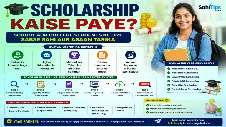 Scholarship Kaise Paye? School Aur College Students Ke Liye Sabse Sahi Aur Asaan Tarika