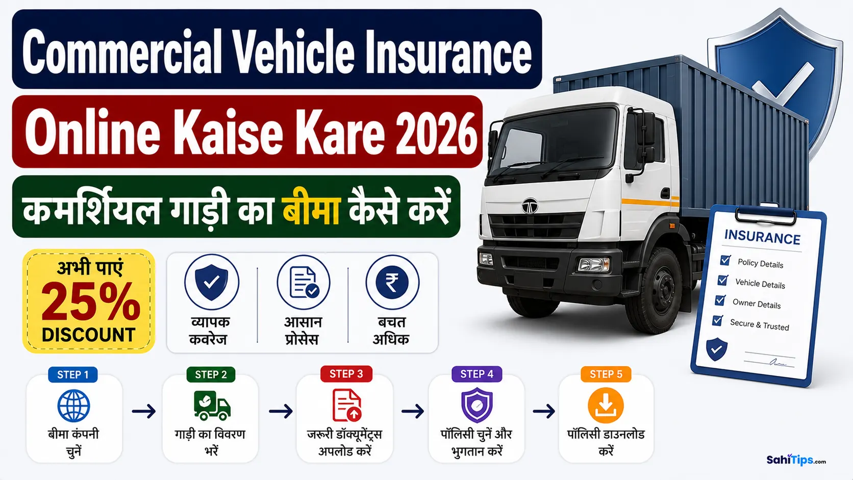 Commercial Vehicle Insurance Online Kaise Kare 2026
